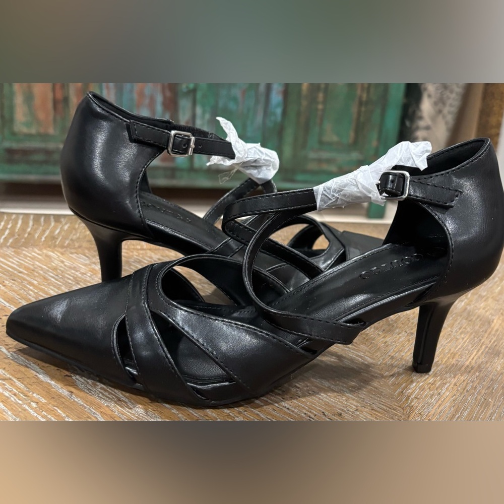 Chic Black Strappy Heels for Women